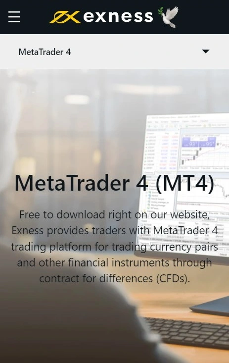 Exness MetaTrader 4 for Android and iOS