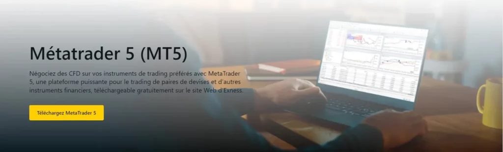 Téléchargement de la plateforme Exness MetaTrader 5