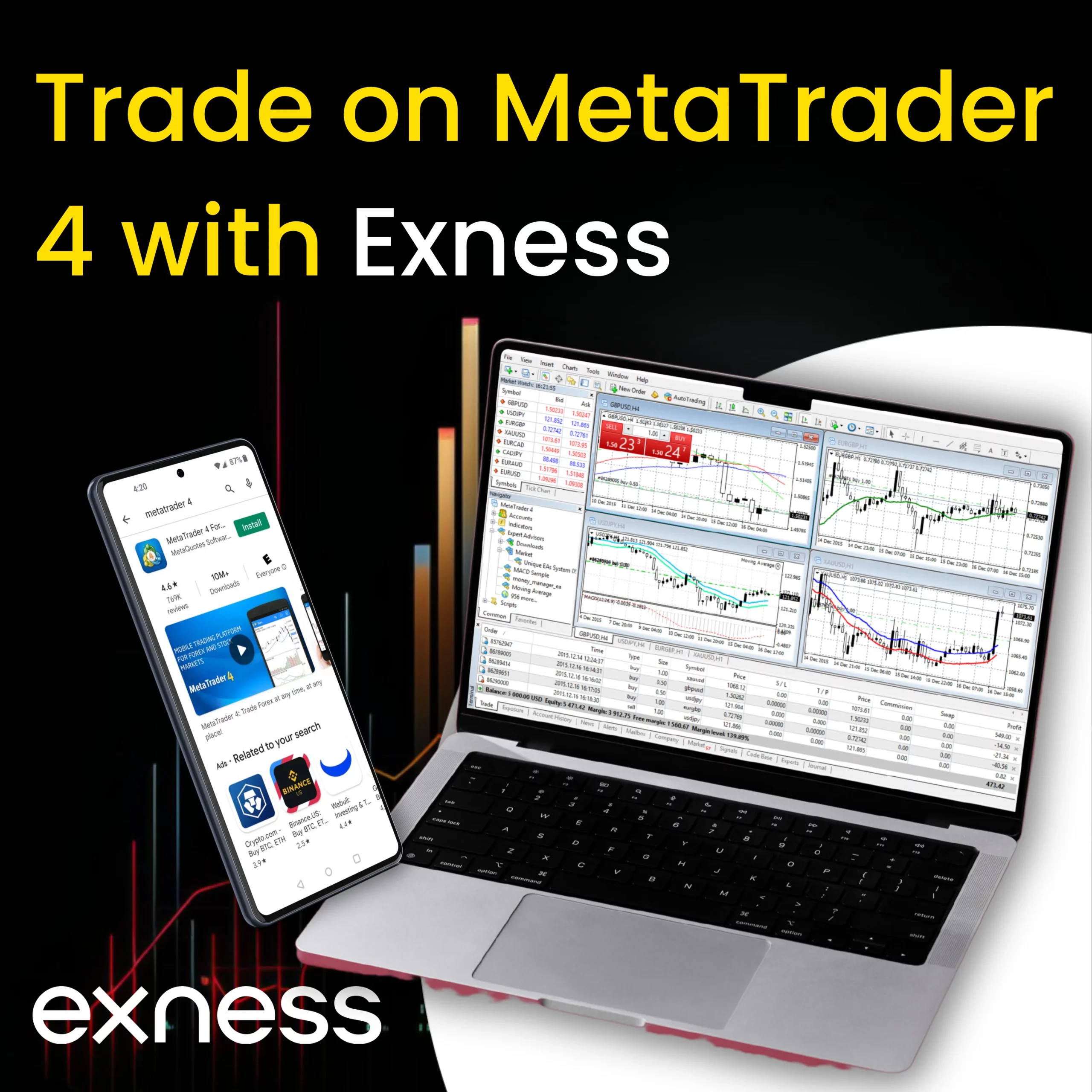 Download MetaTrader 4 from Exness