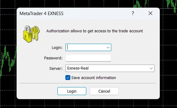 Exness MetaTrader (MT4) Login