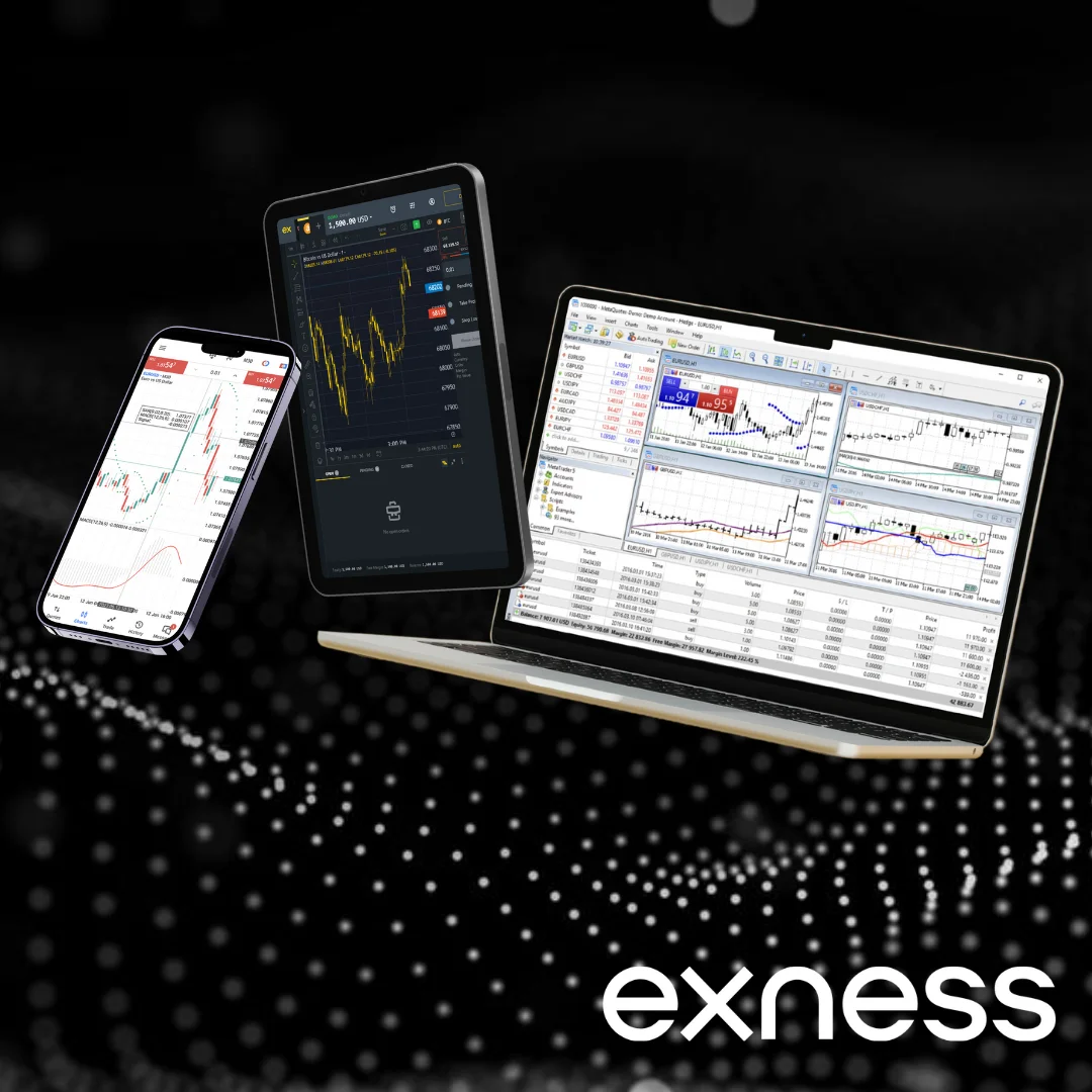 Exness provides several reliable trading platforms